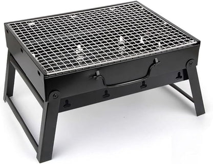 BBQ Grill Outdoor Bbq Grills Patio Stainless Steel Charcoal Grill Stove Outdoor Camping Picnic Burner Accessories Tools (Color : A, Size : 35 * 27 * 20cm) (Black 43 * 29 * 24cm)