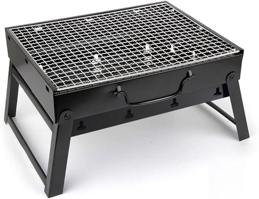 BBQ Grill Outdoor Bbq Grills Patio Stainless Steel Charcoal Grill Stove Outdoor Camping Picnic Burner Accessories Tools (Color : A, Size : 35 * 27 * 20cm) (Black 43 * 29 * 24cm)