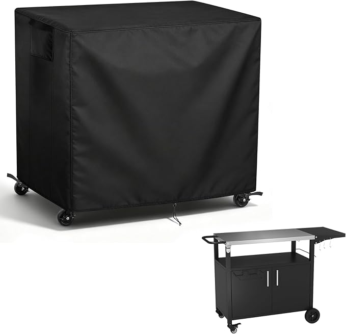TheElves Patio Table Cover 51"x20"x32" for JY QAQA PET Grill Table Cart | Waterproof Dustproof Weather Protection Outdoor Table Cover for Prep Table, Side Table, Grill Cart, Bar Cabinet, Dining Table