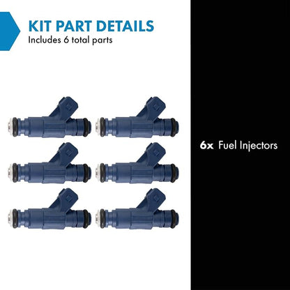 TRQ Fuel Injector Set | For 2002-2003 Ford Explorer Explorer Sport Trac 2001-2003 Ranger Mazda B4000 Mercury Mountaineer