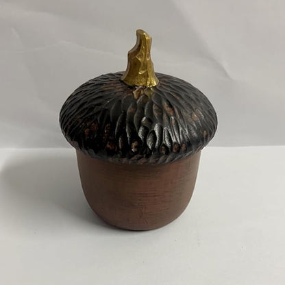 Acorn Resin Box Decor,Acorn Decor Vintage Trinket Box Small Storage Jar With Lid, Candy Snack Nuts Container,Acorn Shape Art Box, Halloween, Thanksgiving,Storage Garden Boxes Fall Table Decor