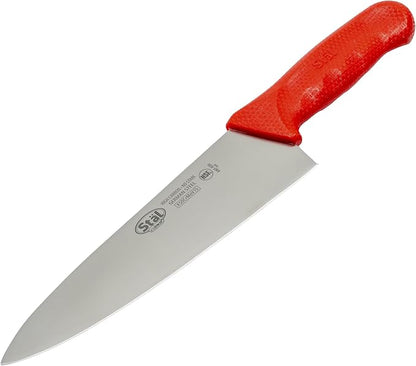 Winco 8" Red Chef's Commercial-Grade Knife | Razor sharp, Restaurant service, Great for Meat Prep, Vegetable Prep, Bread Service and Kitchen Prep
