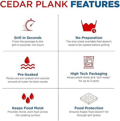 Jaccard 201403 Grill Pre-Soaked Planks, 15, Western Red Cedar