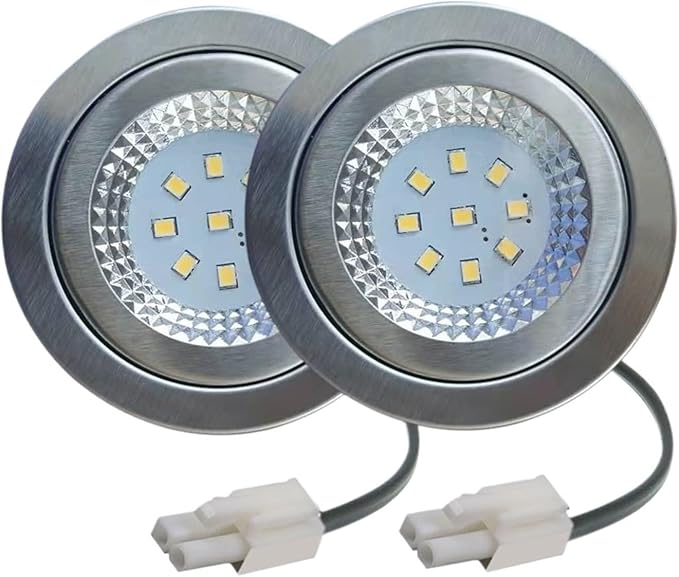 2-Pack Kitchen Smoke Exhauster Light 1.5W 230V 68mm Range Hood Light Stove Hood Lamp Smoke Vent Extractor Light White 6000K