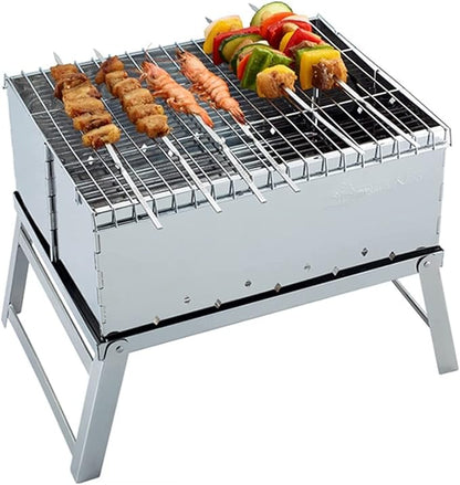 Gas Grill Stainless Steel Mini BBQ Grill Charcoal Grill Outdoor Portable Folding Barbecue, BBQ Grills