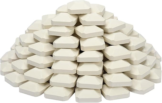 Leship Ceramic Briquettes Replace for Lynx L27 L30 L36 L42 L54 and Other Gas Grills, Gas Grill Briquettes Replacement for Lava Rocks, 2" x 2", 70-Pcs