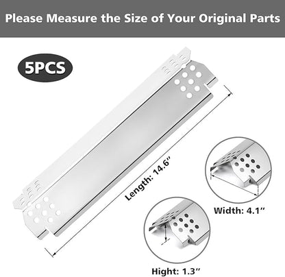 Grill Heat Plates Replacement Parts for Nexgrill, Stainless Steel Heat Tents for Home Depot Nexgrill 5 Burner Gas Grill, 14.6" Flame Cover Replacement Parts for Nexgrill 720-0888