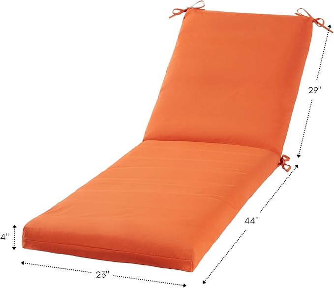 Outdoor Reversible Chaise Lounge Chair Cushion, Sunrise