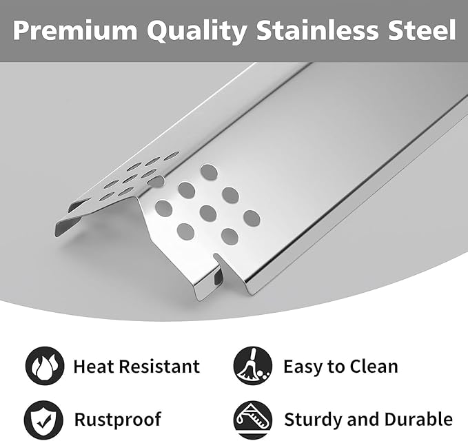 Grill Heat Plates Replacement Parts for Nexgrill, Stainless Steel Heat Tents for Home Depot Nexgrill 5 Burner Gas Grill, 14.6" Flame Cover Replacement Parts for Nexgrill 720-0888