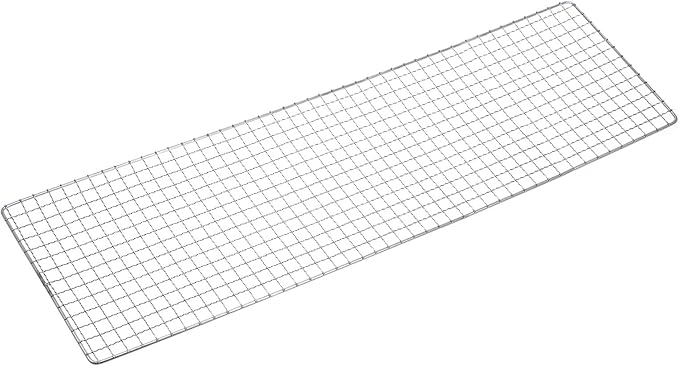 HARFINGTON Square BBQ Grill Net 19x62cm Stainless Steel Cross Wire Barbecue Mesh Mat for Baking Smoking Charcoal Grilling Roasting