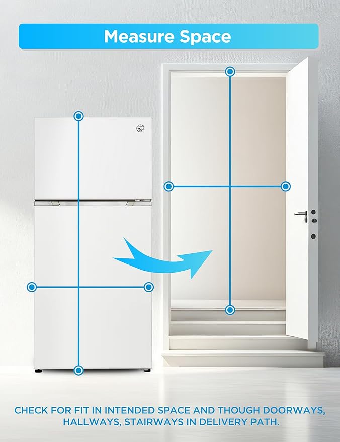 Commercial Cool 20 Cu. Ft. Top Mount Refrigerator with Freezer, 2-Door Refrigerator with Top Freezer and Adjustable Temperature Control, Ice Maker Ready, Energy Star Certified, White | 2-Door Refrigerator with Top Freezer, Adjustable Temperature Contro...