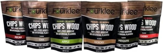 Wood Chips for Smoker- Apple Wood Chips for Smoker- Hickory Wood Chips for Smoker- Smoking Chips- Wood Chips- 6Pack 1lb Each.