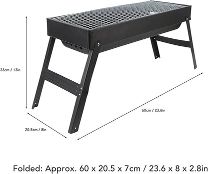 Luocute Barbecue Grill, Portable Charcoal BBQ with Folding Design, Removable Parts for Easy Cleaning, Iron Material for Outdoor Cooking Camping Picnics