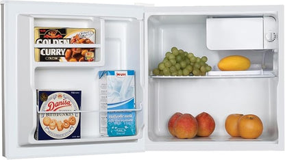 Koolatron 1.6 Cu.Ft Mini Fridge with Freezer Reversible Single Door Compact Refrigerator Adjustable Thermostat Energy Saving Mini Fridge for Bedroom Office Dorm Neveras Pequeñpara (White)