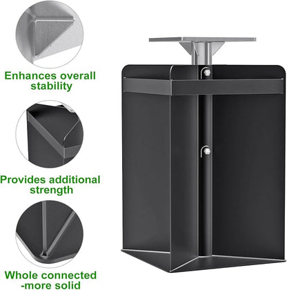 Dolibest Heavy Duty In-Ground Umbrella Base, All-Steel Ground Umbrella Stand, Universal Patio Umbrella Anchor, Space-Saver Design for Outdoor Offset Cantilever and Middle Pole Patio Umbrellas