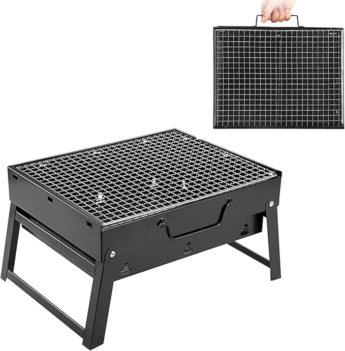 IRYZE Portable Charcoal Grill Charcoal Grill Easy to Install Barbecue Grilling Portable for Outdoor BBQ Picnic Patio Backyard BBQ Grill for Outdoor (Size : 43x29x23cm)