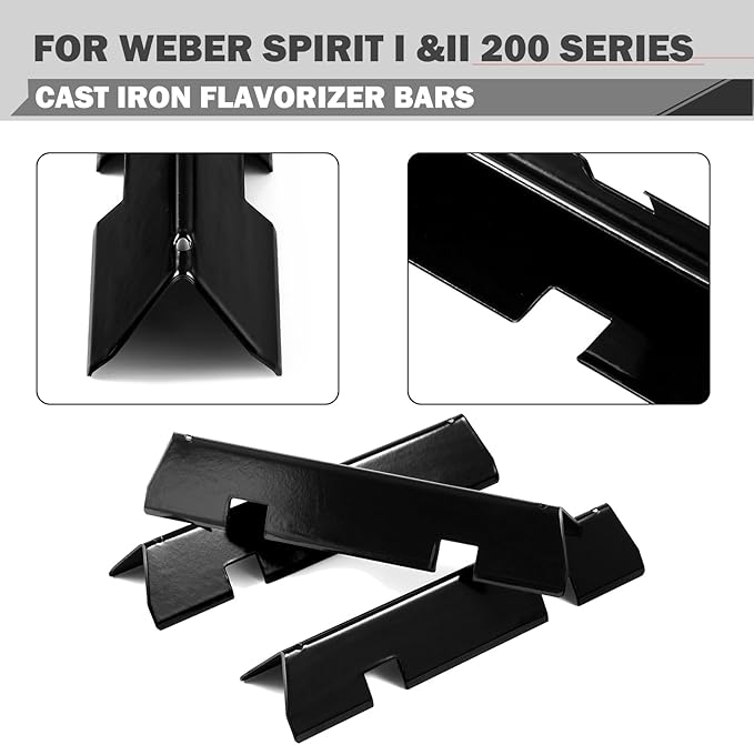 Spirit Grill Replacement Parts 7637 Grates 7635 Flavorizer Bars for Weber Spirit E-210 Grill Parts Weber Spirit I and II 200 Series E210 E220 E215 S210 S220 GS4 Parts Replacement Grates Flavor Bars