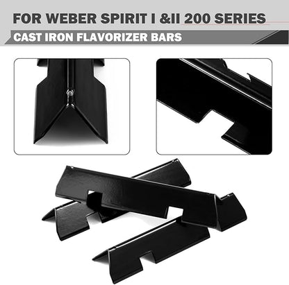 Spirit Grill Replacement Parts 7637 Grates 7635 Flavorizer Bars for Weber Spirit E-210 Grill Parts Weber Spirit I and II 200 Series E210 E220 E215 S210 S220 GS4 Parts Replacement Grates Flavor Bars