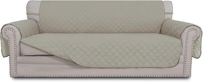 Easy-Going Reversible Couch Cover, 3 Cushion Sofa, X-Large, Beige/Beige | Machine Washable Slipcover For Dogs, Water Resistant Furniture Mat For Living Room, Non-Slip Sofa Cover, Pet Friendly