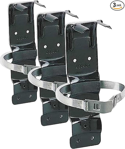 Kidde Fire Extinguisher Mount, Metal Strap Bracket, Heavy Duty, Compatible 5-Pound Fire Extinguishers, Black (Pack of 3)