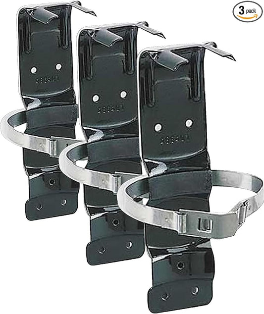 Kidde Fire Extinguisher Mount, Metal Strap Bracket, Heavy Duty, Compatible 5-Pound Fire Extinguishers, Black (Pack of 3)
