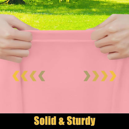Smiry Rectangle Picnic Table Cloth, Waterproof Elastic Fitted Tablecloths for 4 Foot Tables, Washable Polyester Table Cover for Camping, Indoor and Outdoor (Dusty Pink, 30"x48")