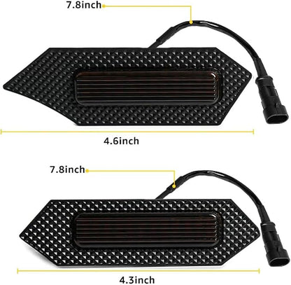 4Pcs Front Bumper Led Grille Lights Kit Smoked Lens Housing Amber for 2024 Toyota Tacoma TRD Series & Trailhunter Model Grilles (Black Shell)