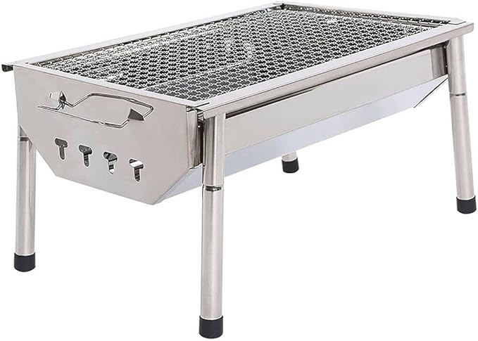 Charcoal BBQ Grill Stainless Steel Folding 15.9 * 11 * 8.8" 40.5x28x22.5cm Folded Size: Approx. 15 * 11 * 4" 38x28x10cm CYELARS