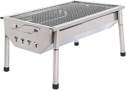 Charcoal BBQ Grill Stainless Steel Folding 15.9 * 11 * 8.8" 40.5x28x22.5cm Folded Size: Approx. 15 * 11 * 4" 38x28x10cm CYELARS