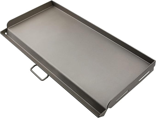 Hisencn Griddle for Camp Chef 2 Burner Stove, 14x32'' Flat Top Griddle for Gas Grills, Camping Griddle for Camp Chef explorer 14, Cast Iron 14 inch Griddle