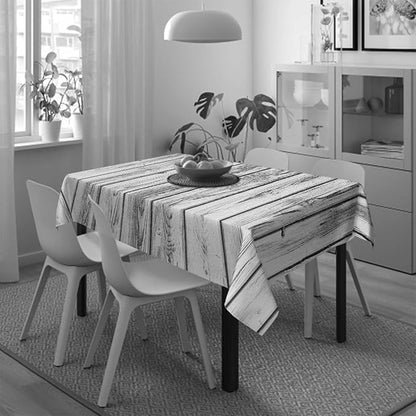 Decorative Rectangle Table Cloths Vintage Wooden Pattern Grey Tablecloth Table Cover for Dining/BBQ/Picnic/Coffee Table 52 X 70 Inches