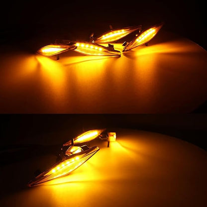 LED Grill Lights for 2014-2019 Toyota 4Runner TRD Pro Grille, Including SR5, TRD Off-Road, Limited, TRO Pro Models Raptor Style LED Light (Amber Light with Amber housing)