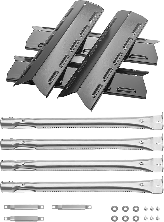 Grill Replacement Parts for Kenmore 146.23679310 146.34611410 146.46372610 146.10016510 146.23673310 Gas Grill, Porcelain Steel Heat Tent Carryover Tube Repair Kit for Kenmore 146.4636561.46366610