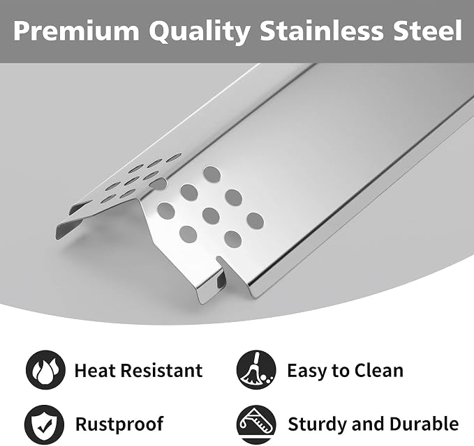 2 Burner Grill Replacement Parts for Nexgrill 720-0864, 720-0864m, Stainless Steel Gas Grill Burner & Heat Shield & Igniters Replacement Kit for Nexgrill