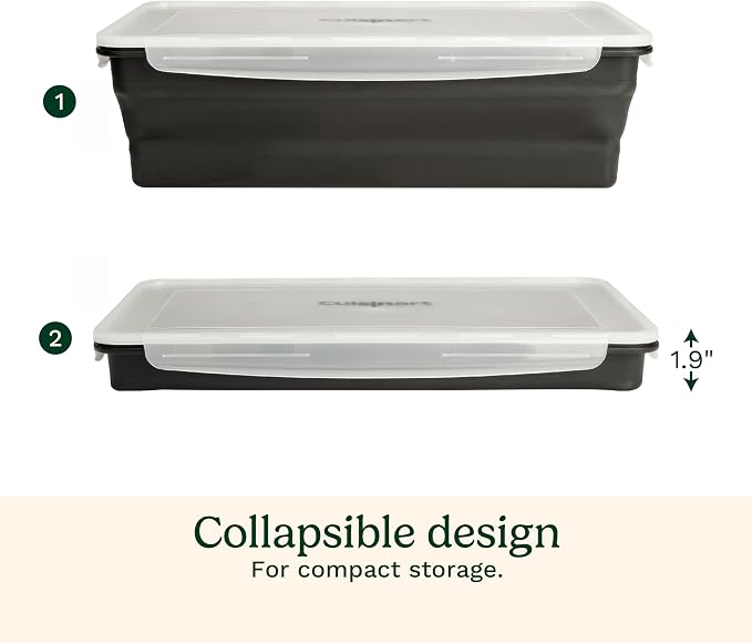 Cuisinart XL Collapsible Marinating Container, Large Capacity Grill Accessories Perfect for BBQs and Tailgates, Marinade and Brining Prep, Collapsible Silicone for Easy Storage