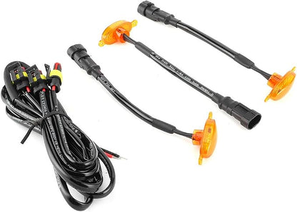 3PCS Front Grille Lamps for F150 Grille 2014-2017,HIGH BRIGH | with Harness and Fuse