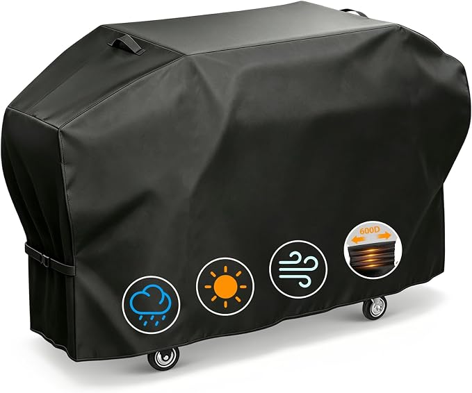 Griddle Cover for Blackstone 36" Griddle with Hood & ProSeries | Fits 5482 1868 1845 1923 2151, 600D Heavy Duty Waterproof Flat Top Grill Cover, Black