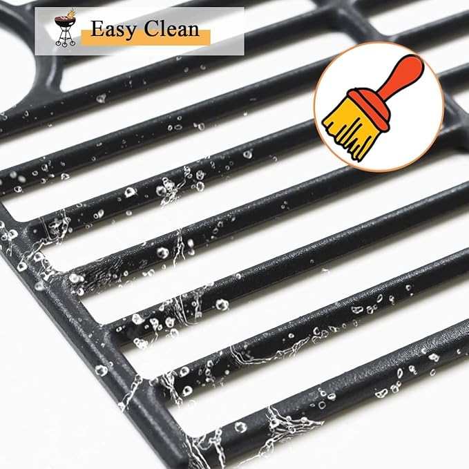 17 Inch Cast Iron Grill Grates for Nexgrill 6 Burner 720-0896 720-0896B 720-0896X, 17" Grill Grates for Nexgrill Deluxe 6 Burner Grill Replacement Parts 720-0896E 720-0898 720-0896C 720-0896CP