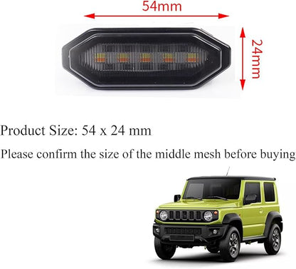 4X LED Front Grille Lights White External Grille Lamps for JB64 JB74 2019 2020 2021