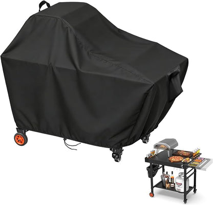 Grill Cart Cover 46x30x33in 600D Waterproof Black