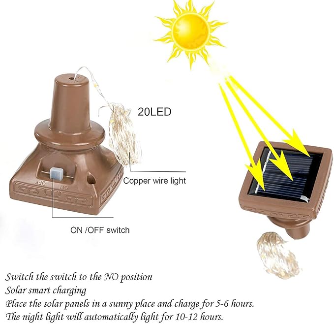 Solar Wine Bottle Lights - 12 Packs, 20LED Outdoor Waterproof Fairy Light Strings for Recycling Bottle Decoration