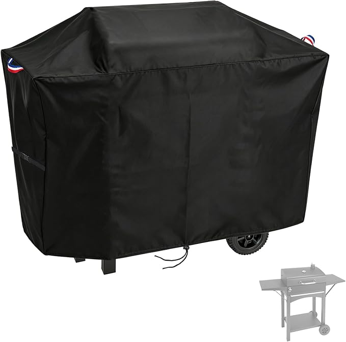 44 Inch Grill Cover for Charcoal Grills with Two Side Tables, Outdoor Waterproof Cover for Master Cook/DNKMOR/Kendane BBQ Charcoal Grill, Weather Protection Accessory- 44x20x40 in