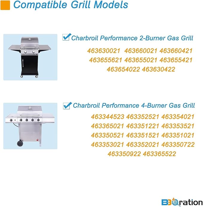 17" Grill Grate for Charbroil Performance 4 Burner 463352521 463354021 463365021 463365522 Cooking Grate for Charbroil Grill Replacement Parts 463366022 G426-0004-W1 G426-0005-W1