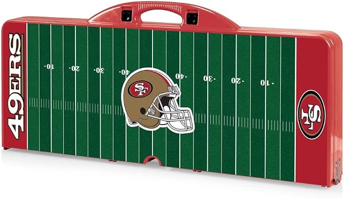Picnic TIME NFL Football Field Folding Picnic Table, Camping Table, Outdoor Table with Umbrella Hole
