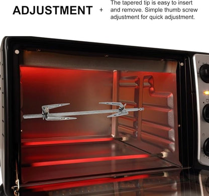 Alipis Stainless Steel Air Fryer Forks Set 13.38In Roast Chicken Forks for Rotisserie Rod Adjustable Grill Forks for Home Barbecue Oven and Outdoor Cooking