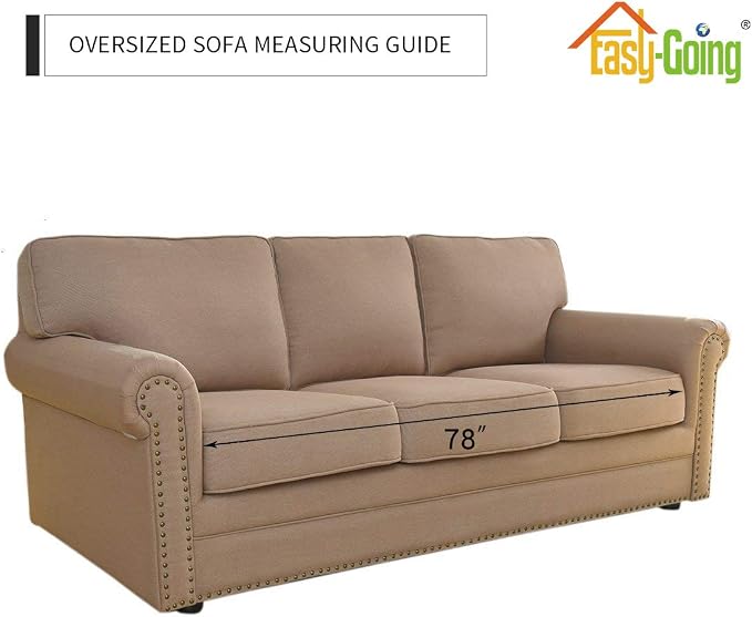Easy-Going Reversible Couch Cover, 3 Cushion Sofa, X-Large, Pink/Beige | Machine Washable Slipcover For Dogs, Water Resistant Furniture Mat For Living Room, Non-Slip Sofa Cover, Pet Friendly