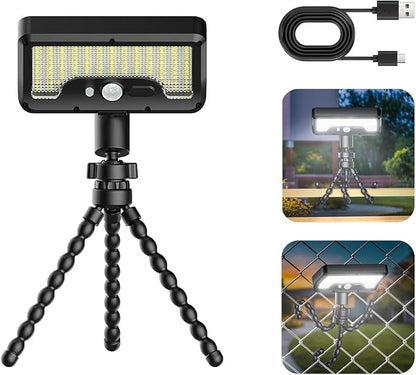 Grill Light, BBQ Accessories for Outdoor with Octopus Stand, 3 Modes, USB & Solar Powered, Mens Stocking Stuffers Grilling Gifts, 360 Degree Flexible Neck, IP65 Waterproof LED Light