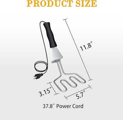 600W Electric Charcoal Starter, 37.8-inch Cord, Compatible with Big Green Egg, Kamado Joe, Weber Kettle Grills/Charcoal Grills