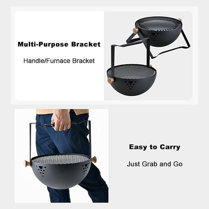 Multifunctional Charcoal Grills, Portable BBQ Grill, Indoor Grill for Home Backyard Picnic and Camping Charcoal Oven