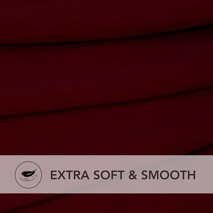 PureFit Stretch Oversized Loveseat Covers Couch Covers for Sofa Wine